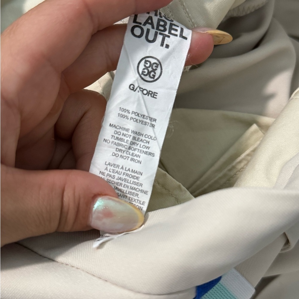 NWOT G/Fore Color Block Trouser Golf Pants Size 2 Tan/Blue/White - Picture 5 of 5